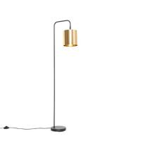 QAZQA Smart vloerlamp zwart met goud incl. Wifi A60 - Lofty - thumbnail