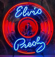 Elvis Presley &apos;68 Comeback Special Neon Verlichting 65 x 65 cm