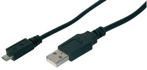 ASSMANN Electronic AK-300110-018-S USB-kabel 1,8 m USB 2.0 USB A Micro-USB B Zwart