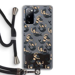 Zeemeermin: Samsung Galaxy S20 FE / S20 FE 5G Transparant Hoesje met koord