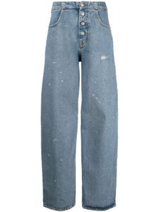 MM6 Maison Margiela jean fuselé à taille haute - Bleu