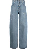 MM6 Maison Margiela jean fuselé à taille haute - Bleu