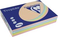 5 Pastelkleuren A4 papier 160g 5x50vel Clairefontaine Trophée 5 Pastelkleuren A4 papier 160g 5x50vel Clairefontaine Trophée