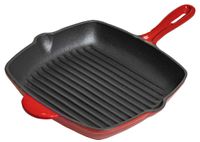 Blackwell Skillet - Grillpan - Gietijzer - Rood - 27 x 27 cm - zonder anti-aanbaklaag - thumbnail