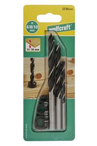 Wolfcraft 2730000 Hout-spiraalboorset 3-delig 6 mm, 8 mm, 10 mm Cilinderschacht 1 set(s)