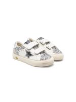 Golden Goose Kids baskets en cuir May à attache scratch - Blanc