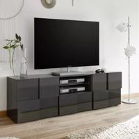 Tv-meubel Dama 181 cm breed - hoogglans grijs