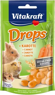 Vitakraft drops wortel knaagdierensnack 75g