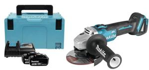 Makita DGA504RTJ Accu Haakse Slijper 125mm 18V 5.0Ah in Mbox