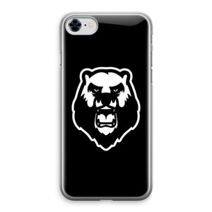 Angry Bear (black): iPhone 8 Transparant Hoesje