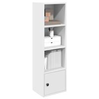 Boekenkast 31x24x102 cm bewerkt hout wit