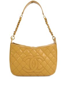 CHANEL Pre-Owned sac porté épaule logo CC appliqué (2002) - Tons neutres