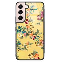 Samsung Galaxy S22 glazen hardcase - Florals for days Samsung Galaxy S22 glazen hardcase - Florals for days