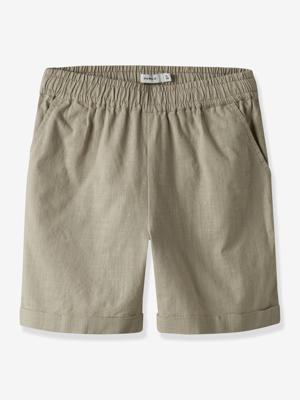 Short voor jongens met elastische taille en zakken NAME IT taupe