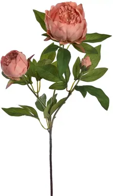 Pure Royal kunsttak pioenroos 72cm zalm