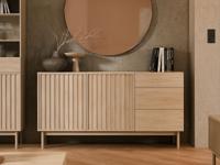 Commode SATOSHI 2 deuren 3 lades cremona eik