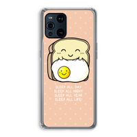 Sleep All Day: Oppo Find X3 Transparant Hoesje Sleep All Day: Oppo Find X3 Transparant Hoesje