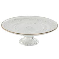 Dinerbord Home ESPRIT Transparant Gouden Kristal 23 x 23 x 8 cm