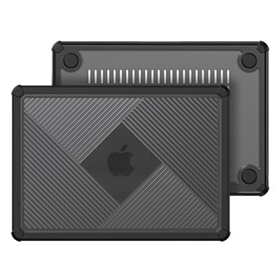 Dux Ducis MacBook Pro 14 inch (2021-2024) Armor Pattern cover hoes - case - Zwart