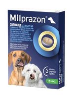 Krka milprazon kauwtabletten ontwormingstabletten hond (>0,5 KG 2,5 MG/25 MG 2 TBL)