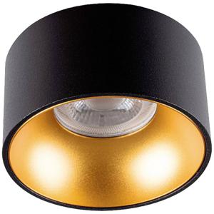 Kanlux 27575 Riti Plafondlamp GU10, Par 16 Goud (mat), Zwart (mat)