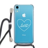 Best heart pastel: iPhone XR Transparant Hoesje met koord Best heart pastel: iPhone XR Transparant Hoesje met koord
