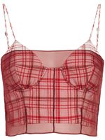 Rosie Assoulin bustier I Sheer Right Through You à carreaux - Rouge Rosie Assoulin bustier I Sheer Right Through You à carreaux - Rouge