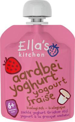 Ella&apos;s Kitchen Aardbei yoghurt griekse stijl 6+ maanden bio