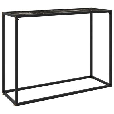Wandtafel 100x35x75 cm gehard glas zwart