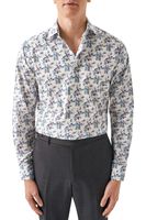 ETON Slim Fit Overhemd blauw, Bloemen - thumbnail