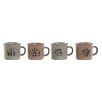 Set van koffiekopjes Home ESPRIT Blauw Roze Keramiek 180 ml