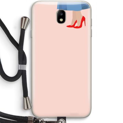 High heels: Samsung Galaxy J7 (2017) Transparant Hoesje met koord