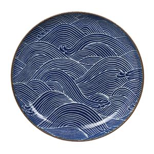 Japans Porseleinen Bord - Seigaiha - 25 x 3cm