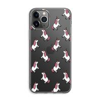 Eenhoorns overal: iPhone 11 Pro Max Transparant Hoesje