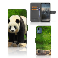 Nokia C12 Telefoonhoesje met Pasjes Panda
