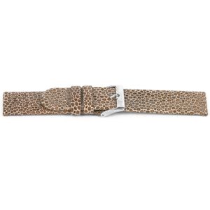 Horlogeband Universeel G856 Leder Beige 20mm