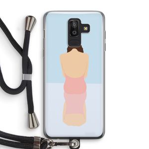 Mirror: Samsung Galaxy J8 (2018) Transparant Hoesje met koord
