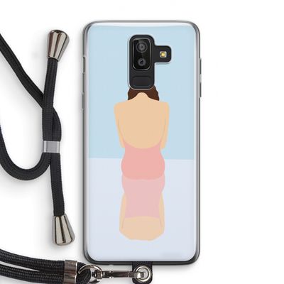 Mirror: Samsung Galaxy J8 (2018) Transparant Hoesje met koord