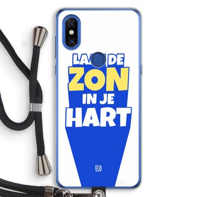 Laat de zon in je hart: Xiaomi Mi Mix 3 Transparant Hoesje met koord