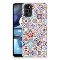 Motorola Moto G22 TPU Siliconen Hoesje Tiles Color