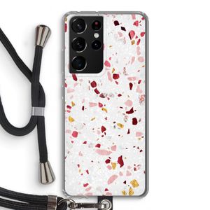Terrazzo N°9: Samsung Galaxy S21 Ultra Transparant Hoesje met koord