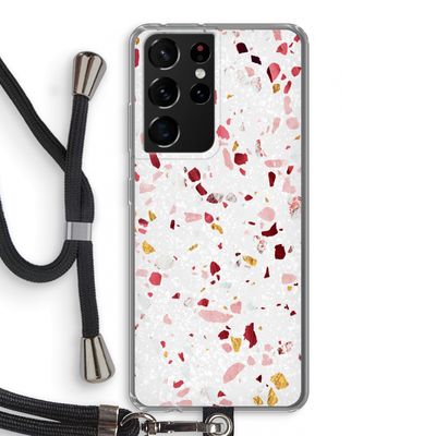 Terrazzo N°9: Samsung Galaxy S21 Ultra Transparant Hoesje met koord