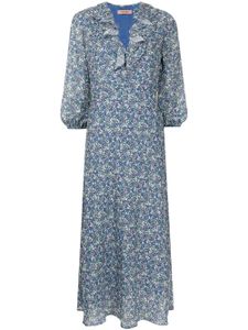 TWINSET robe longue à fleurs - Bleu