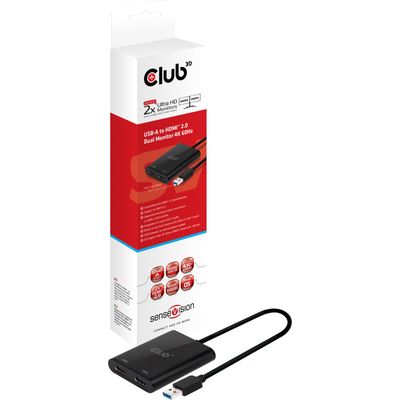 USB 3.2 Gen1 Type A naar HDMI Dual Monitor 4K 60Hz Adapter