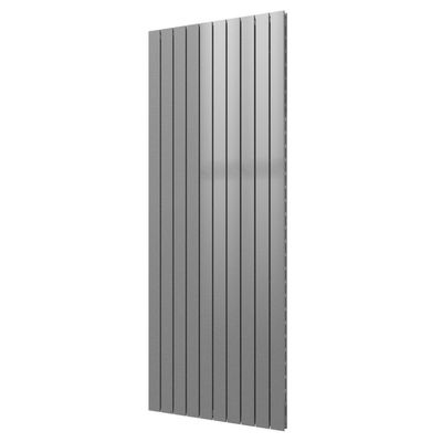 Plieger Designradiator Cavallino Retto Dubbel 2146 Watt Middenaansluiting 200x75,4 cm Zilver Metallic