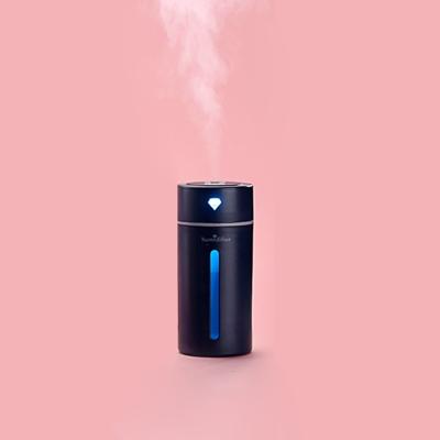 Creatieve Mini Diamond draagbare dempen bureaublad Air luchtbevochtiger met kleur nachtlampje capaciteit: 250ml DC 5V(Sapphire Blue)