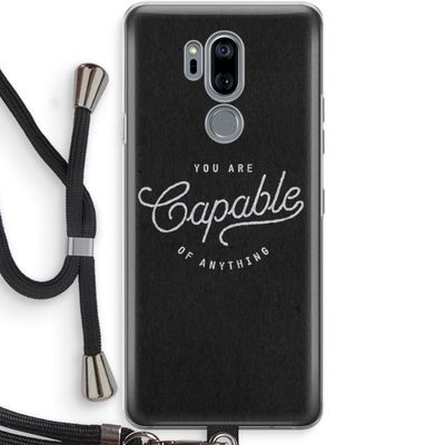 Capable: LG G7 Thinq Transparant Hoesje met koord
