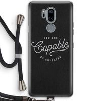 Capable: LG G7 Thinq Transparant Hoesje met koord