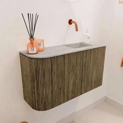 Toiletmeubel Mondiaz Joya Dlux | 71.6 cm | Meubelkleur Dusk | Faye wastafel Glace Wasbak Rechts | Zonder kraangat(en)