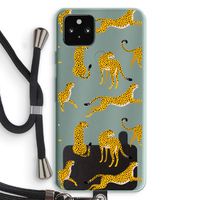 Luipaard: Pixel 5a 5G Transparant Hoesje met koord Luipaard: Pixel 5a 5G Transparant Hoesje met koord